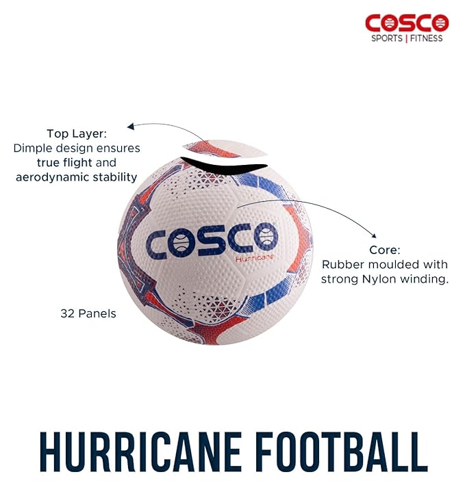 Cosco Hurricane Football - Size 5, White