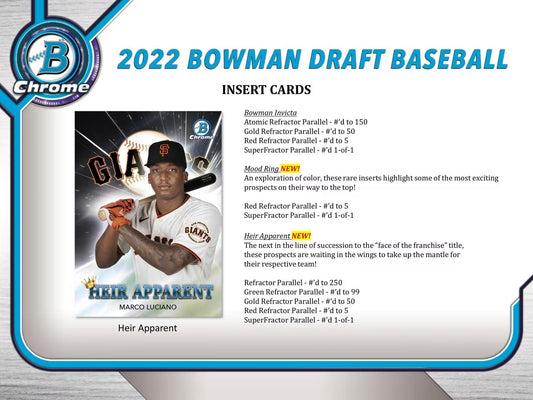 2022 Bowman Draft Baseball Hobby Lite Box