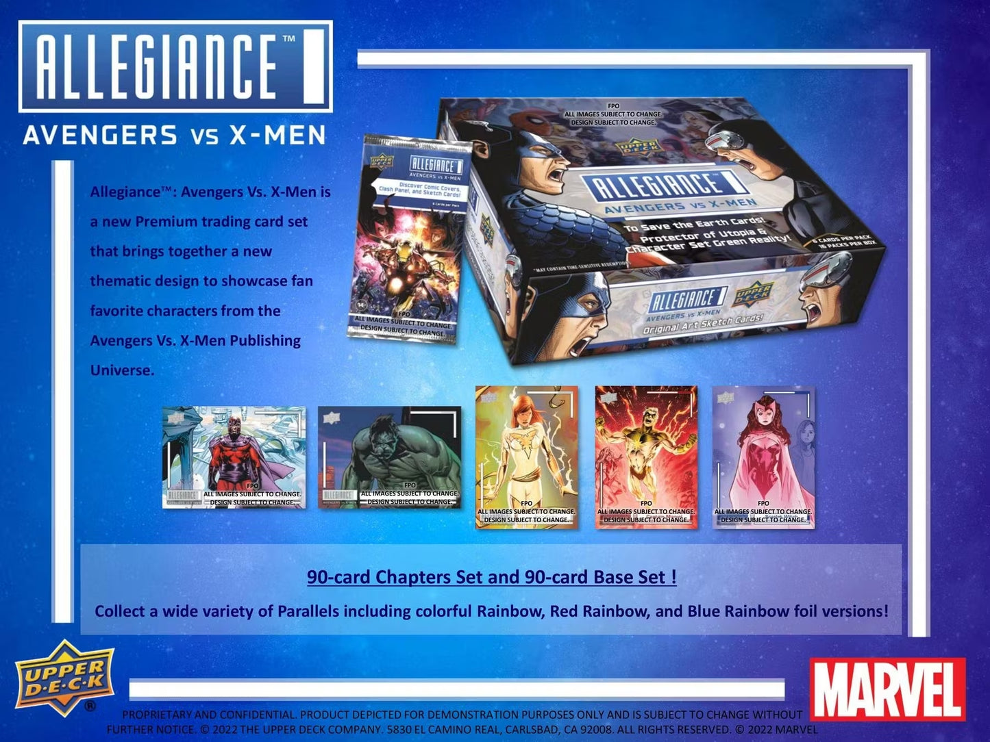 2023 Upper Deck Marvel Allegience: Avengers vs. X-Men Hobby Box