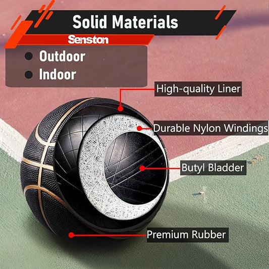 Senston 29.5'' Basketball Outdoor Indoor Rubber